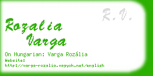 rozalia varga business card